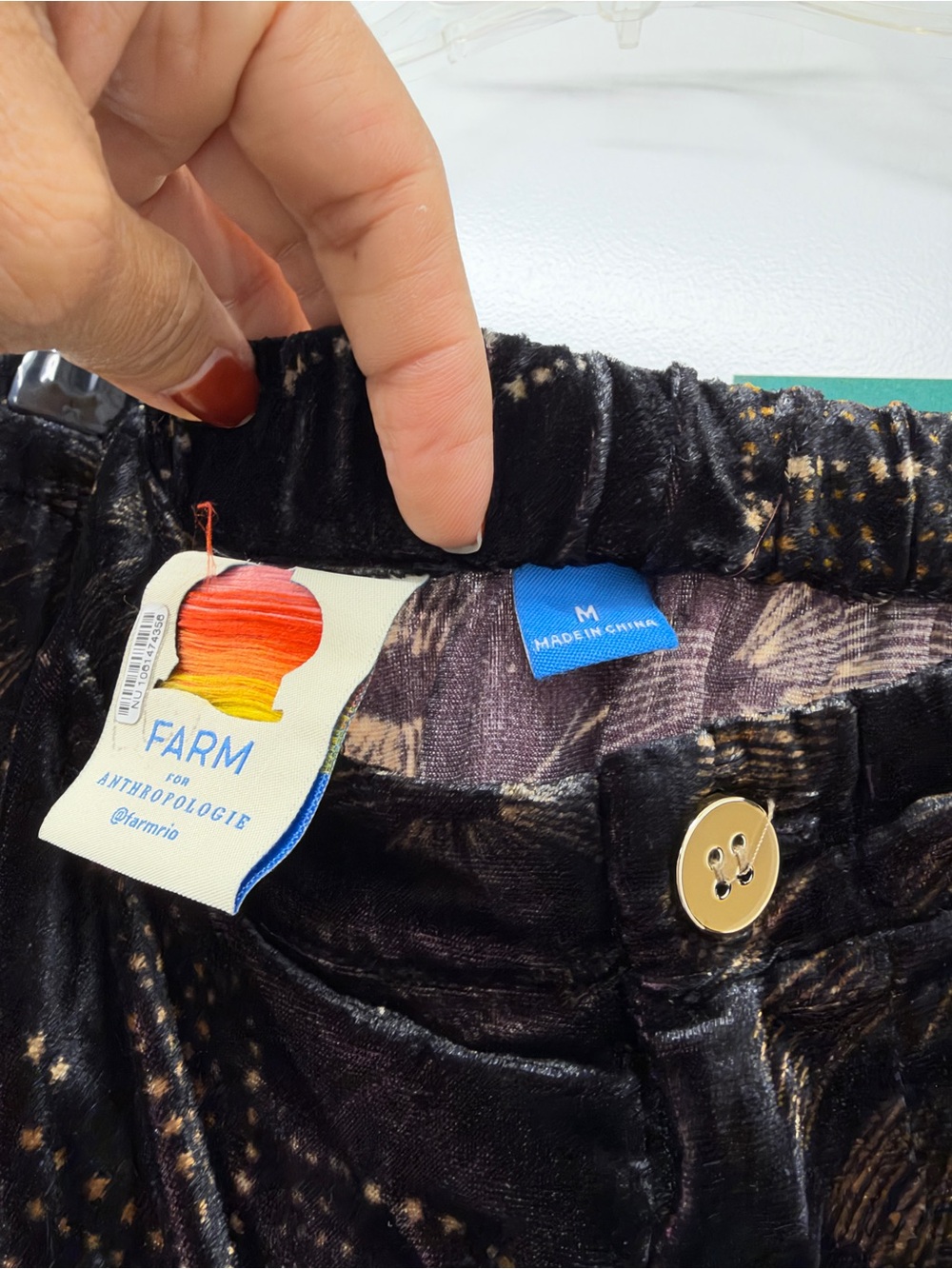 Farm Rio velvet celestial wide leg pants - Picture 5 of 7